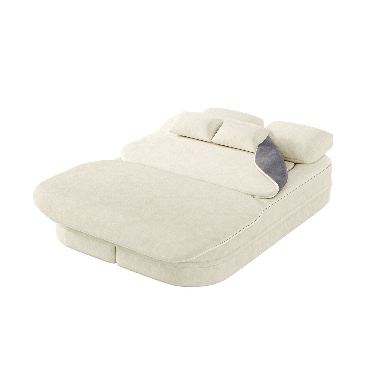 Foldable Sofa Bed with a Multi Functional Blanket