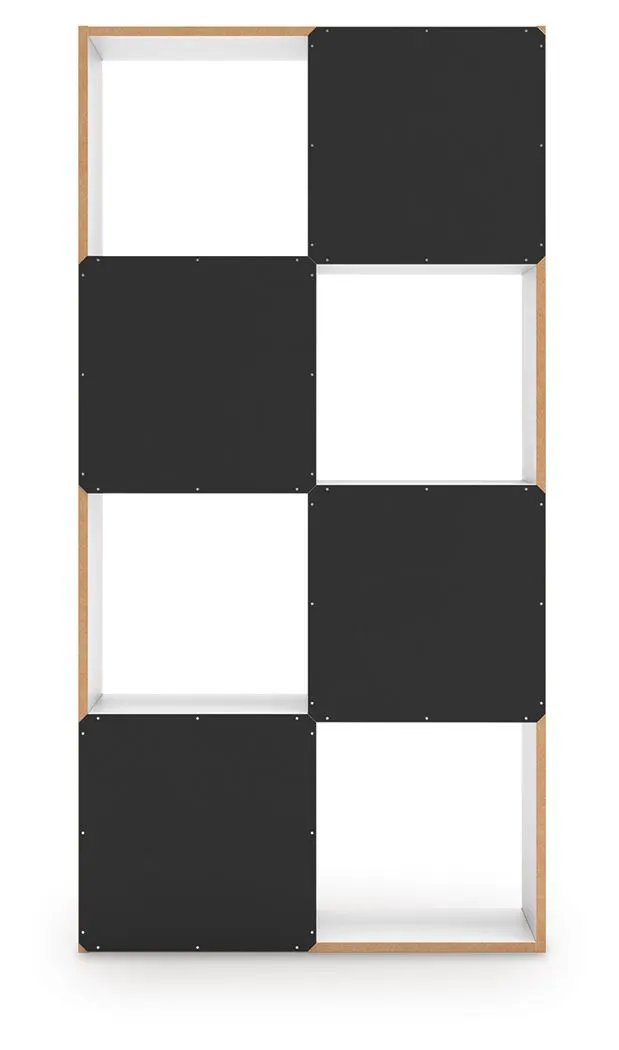Onita cube organizer with black panels and wood frame, open cubbies on Tampa Home & Garden Store