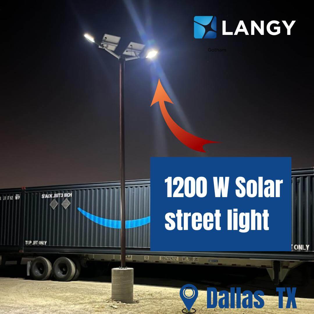 1200W 1500W Solar Parking lot Light -40000lumens