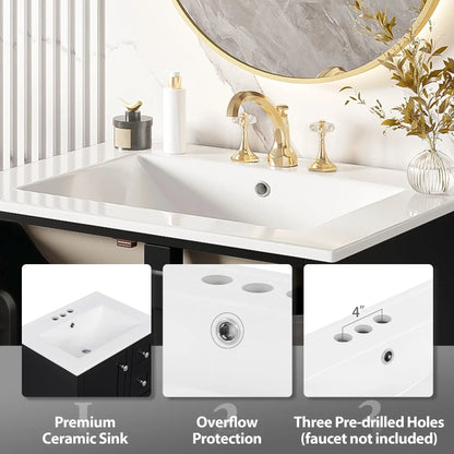 Bathroom Vanity With Basin and Soft Close Drawers