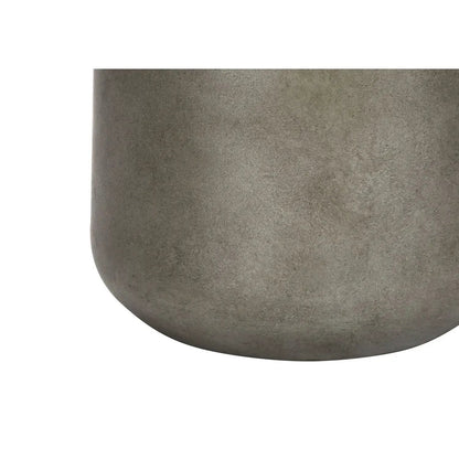 Concrete Table Lamp with Fabric Drum Shade