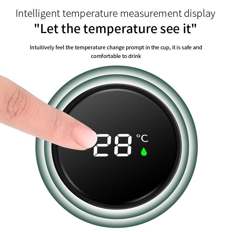 Stevvex 500ml stainless steel thermos with intelligent touch temperature display black digital readout on Tampa Home & Garden Store