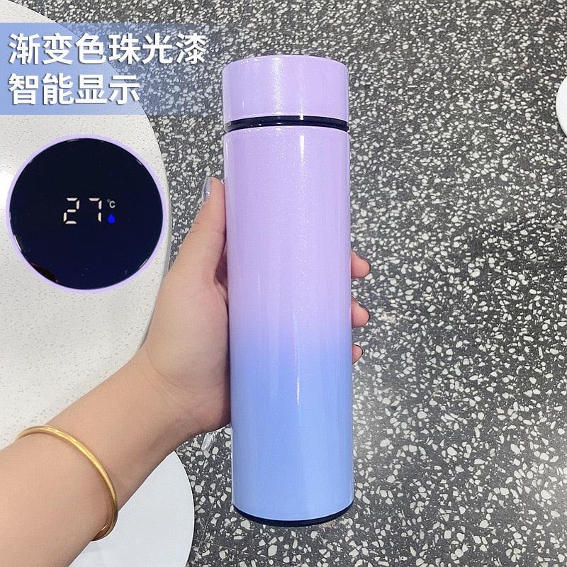Stevvex 500ml gradient stainless steel thermos with intelligent touch temperature display on Tampa Home & Garden Store