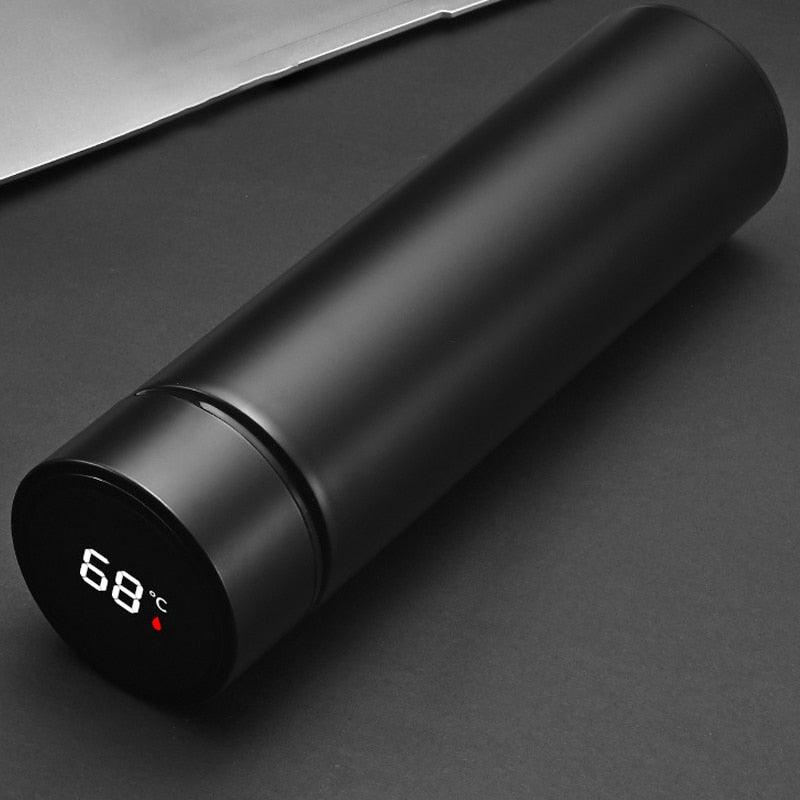 Stevvex 500ml black 304 stainless steel insulated vacuum thermos with touch display 58°C on Tampa Home & Garden Store