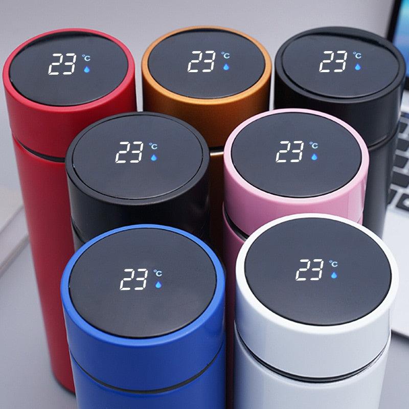 Stevvex 500ml stainless steel insulated water bottle set in 9 colors with temp display on Tampa Home & Garden Store