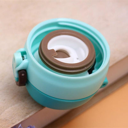 Stevvex 500ml stainless steel thermos in teal with bouncing lid closeup on Tampa Home & Garden Store