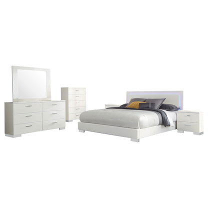 August Queen Panel Bedroom Set and LED Lights