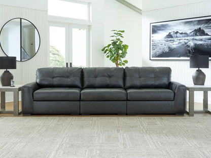 Brindley Pier Leather Sectional Sofa Tufted