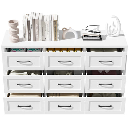 9-drawer white metal dresser by HouseOfZazla with quiet-glide rails on Tampa Home & Garden Store