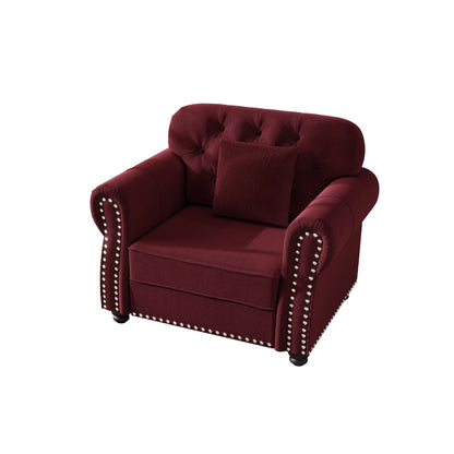 Upholstered Sofa with Nailhead and Rolled Arms