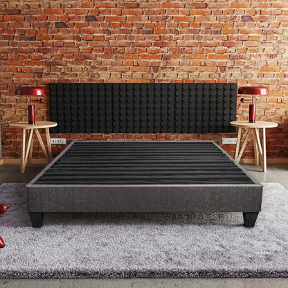 Upholstered Platform Bed Base Mattress Foundation