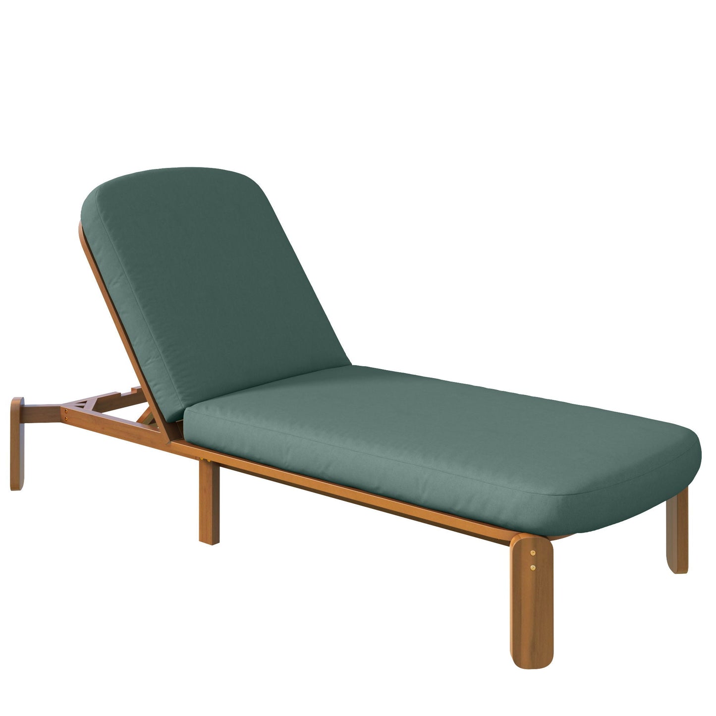 Outdoor Chaise Lounge with Adjustable Backrest green upholstery by HouseOfZazla sunlounger on Tampa Home & Garden Store