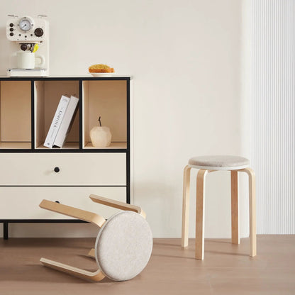 Stackable Round Backless Stools Set Of Four