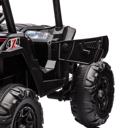 Side by Side 4x4 ride-on off-road truck with parent remote control black on Tampa Home & Garden Store