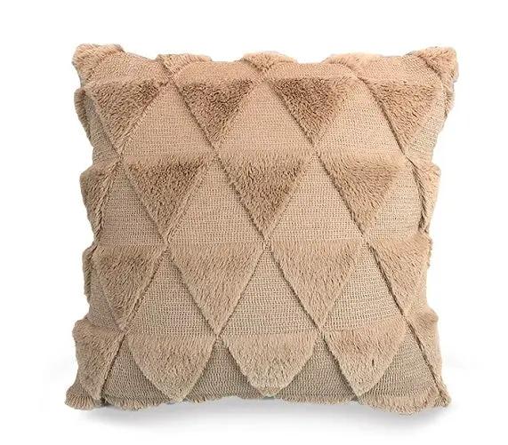 Plush Solid Color Sofa Pillowcase for Living Room