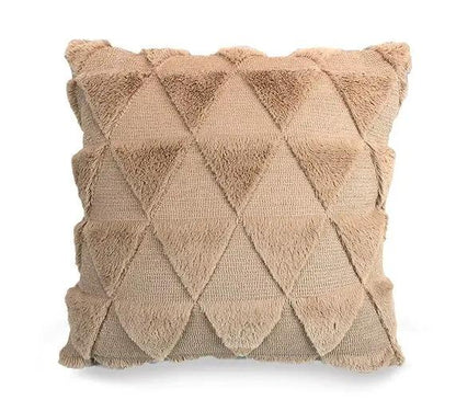 Plush Solid Color Sofa Pillowcase for Living Room