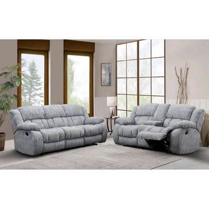 Stonic Design Reclining Set, 3-piece gray fabric living room set by Unique Piece Furniture on Tampa Home & Garden Store