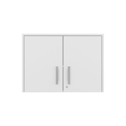 Danbury Wall-Mounted Storage Cabinet white, two-door with handles HouseOfZazla on Tampa Home & Garden Store