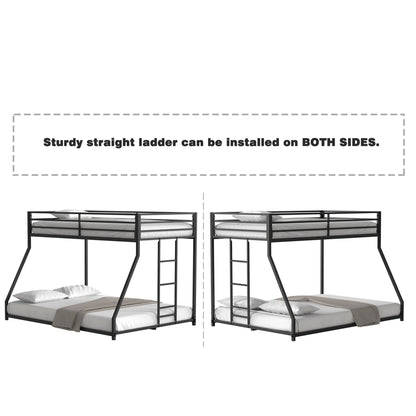 Adam bunk bed by HouseOfZazla, black metal frame with dual ladders, two sets shown on Tampa Home & Garden Store