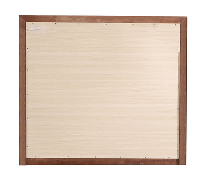 Marilla Mirror back view with dark brown outer frame and light wood panel screws visible on Tampa Home & Garden Store