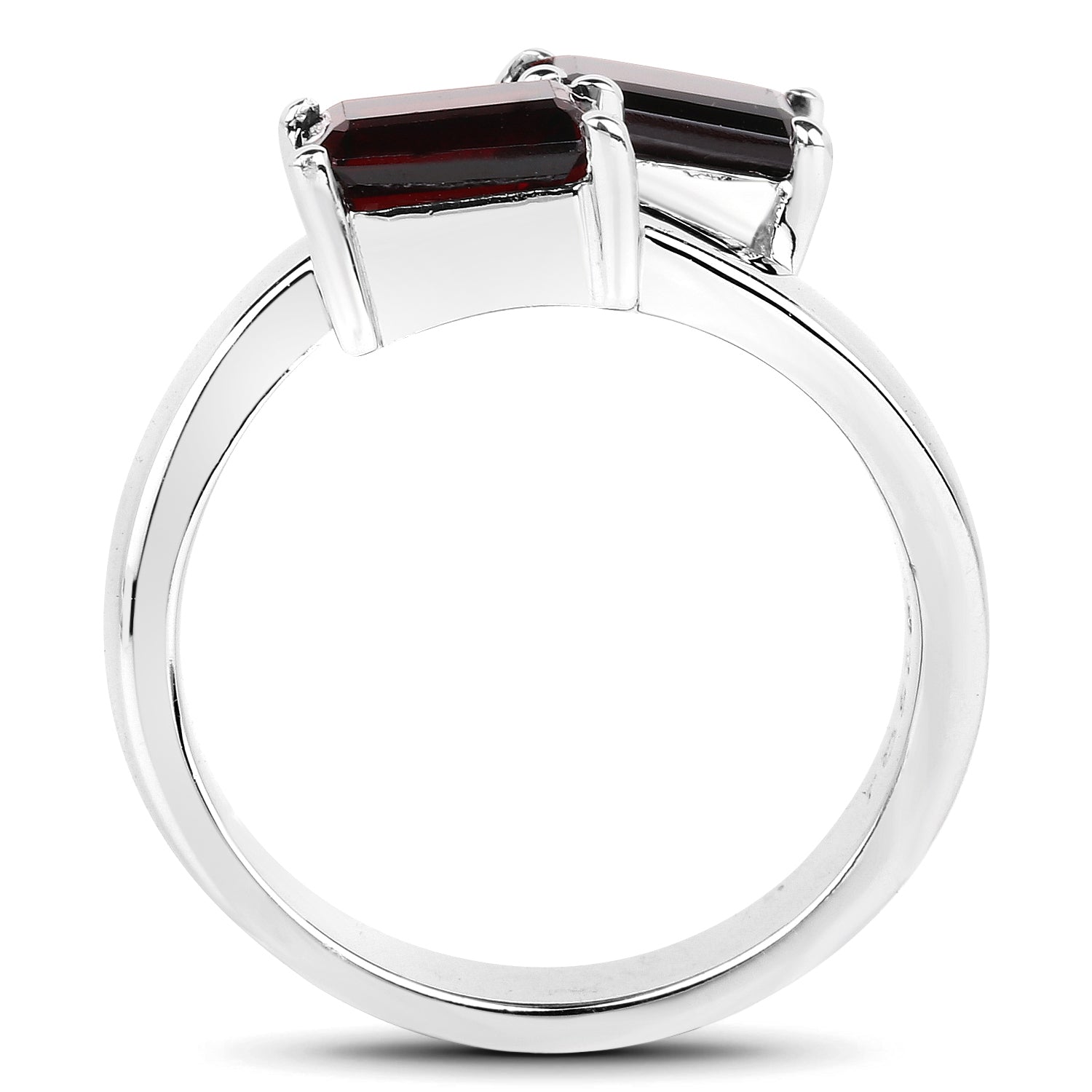 Ring with two 2.40ct garnet stones in a .925 sterling silver band by Bids.com on Tampa Home & Garden Store