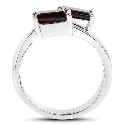 Ring with two 2.40ct garnet stones in a .925 sterling silver band by Bids.com on Tampa Home & Garden Store