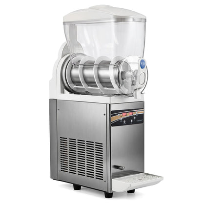 Commercial Slushy Machine 15L DirectDeals single-tank stainless steel freezer with clear hopper on Tampa Home & Garden Store