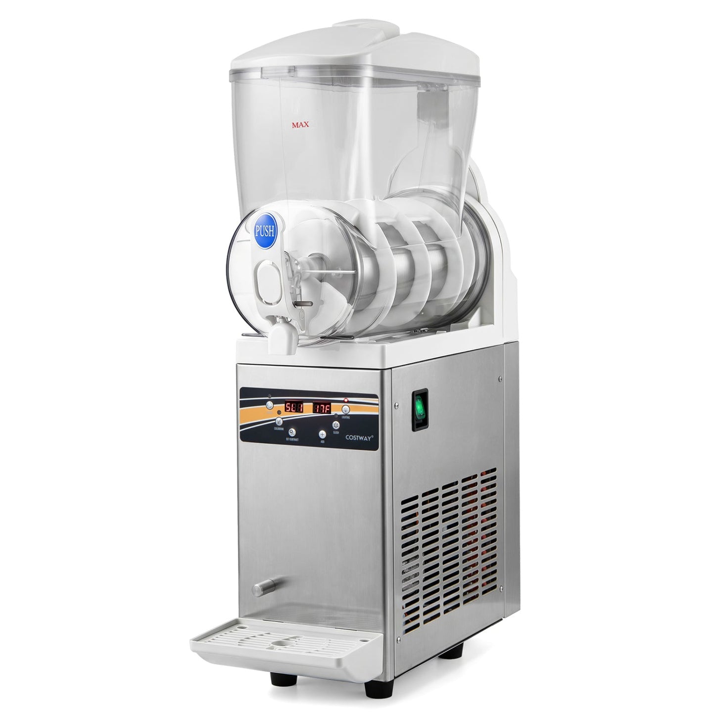 Commercial slushy machine, 15L, 550W, stainless steel body with clear hopper, DirectDeals on Tampa Home & Garden Store