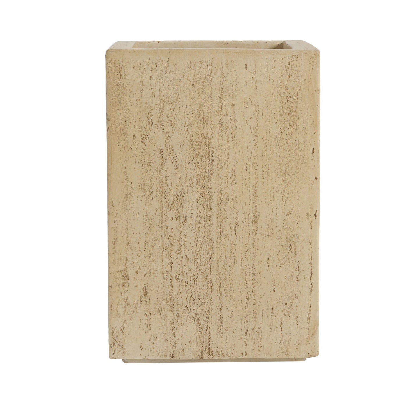 Modern Outdoor Planter beige stone texture by HouseOfZazla, rectangular block style on Tampa Home & Garden Store
