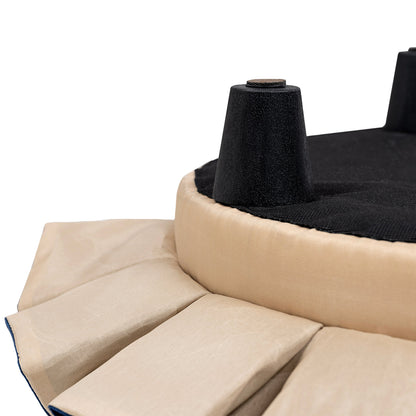 Roquefort 24.5in Dog Sofa Bed Medium beige outer with black top by HouseOfZazla on Tampa Home & Garden Store
