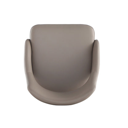 HouseOfZazla Tremont dining chair with steel frame in taupe leather on Tampa Home & Garden Store