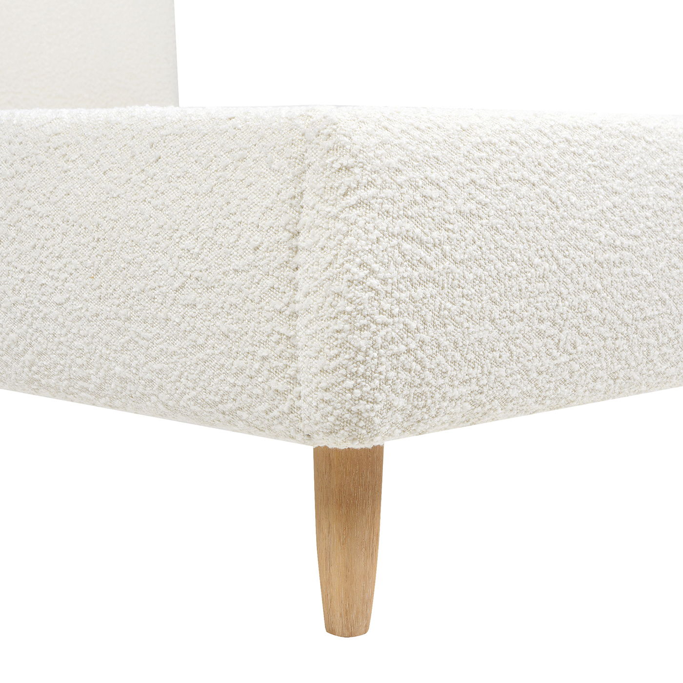 Curved Headboard and Upholstered Platform Bed