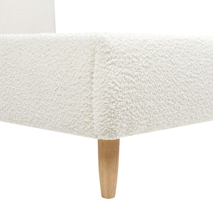 Curved Headboard and Upholstered Platform Bed