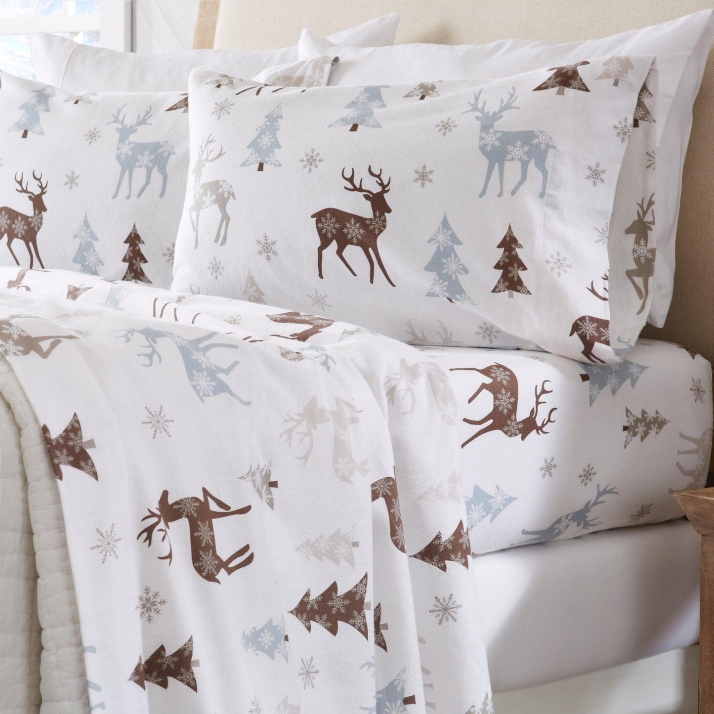 Classic Turkish Cotton Flannel Sheet and Pillow