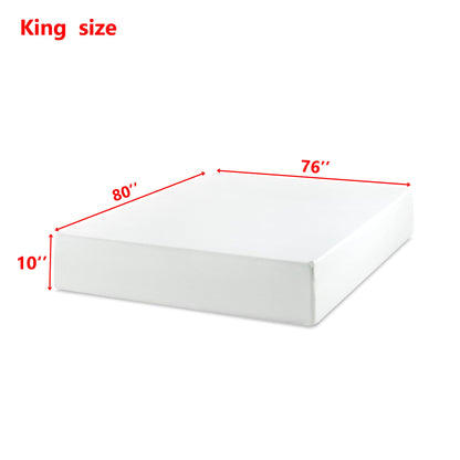 King size mattress HouseOfZazla, 10in height, white box packaging Made In US on Tampa Home & Garden Store