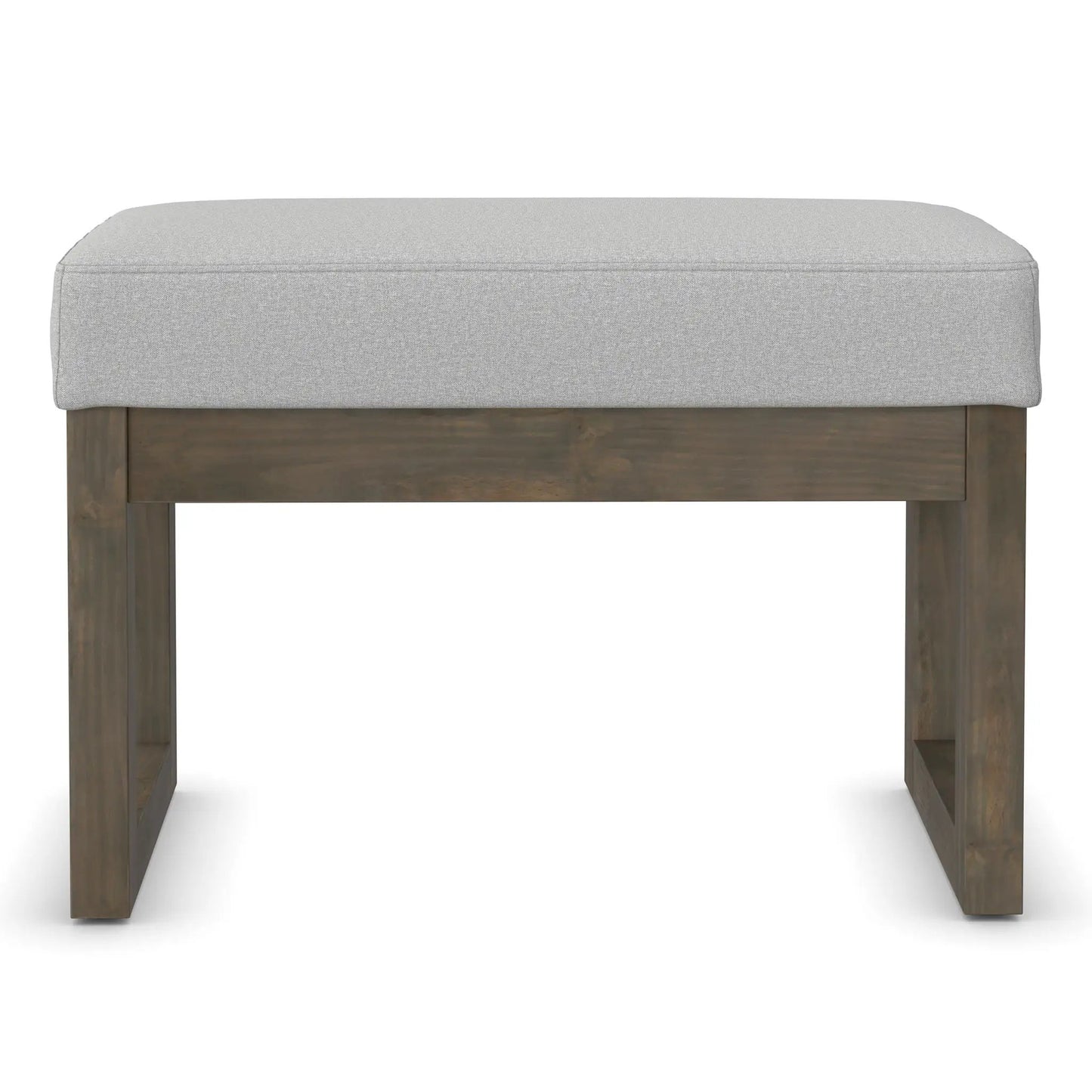 Milltown Upholstered Ottoman Bench With Driftwood