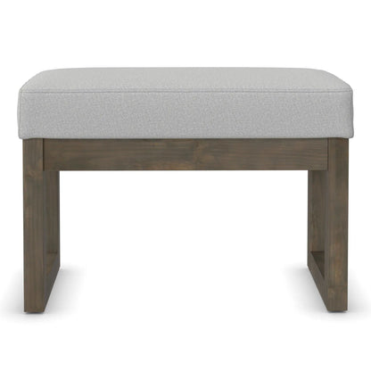Milltown Upholstered Ottoman Bench With Driftwood