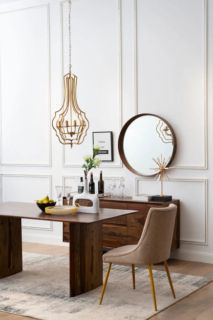 4-light gold chandelier hanging light fixture with adjustable chain for kitchen on Tampa Home & Garden Store
