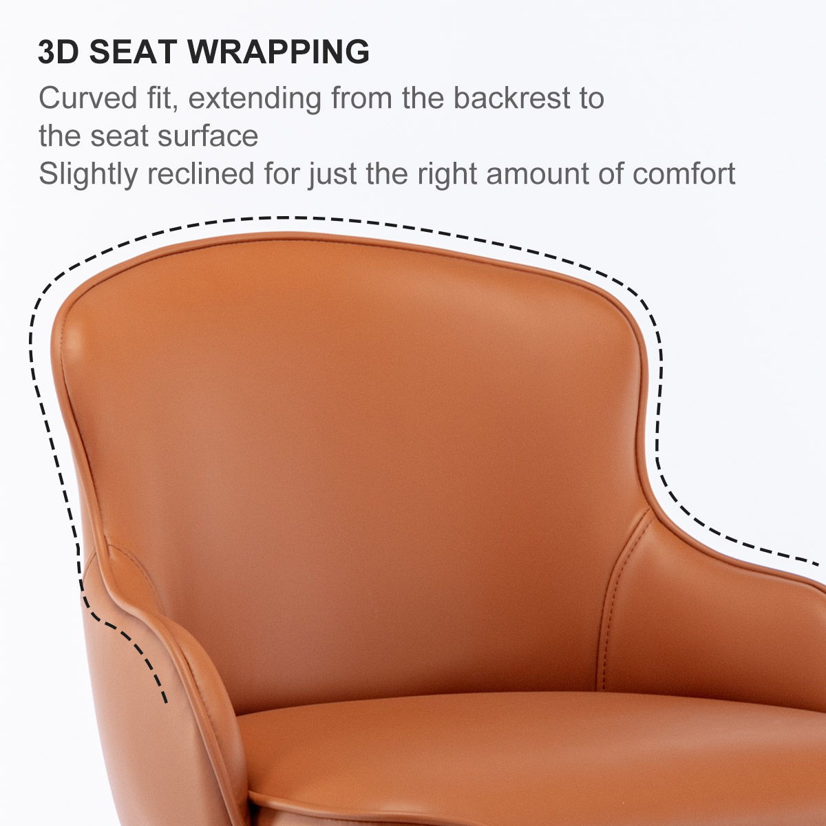 Titanium stainless steel bar stool backrest in caramel tan leather bar height 28–30 on Tampa Home & Garden Store