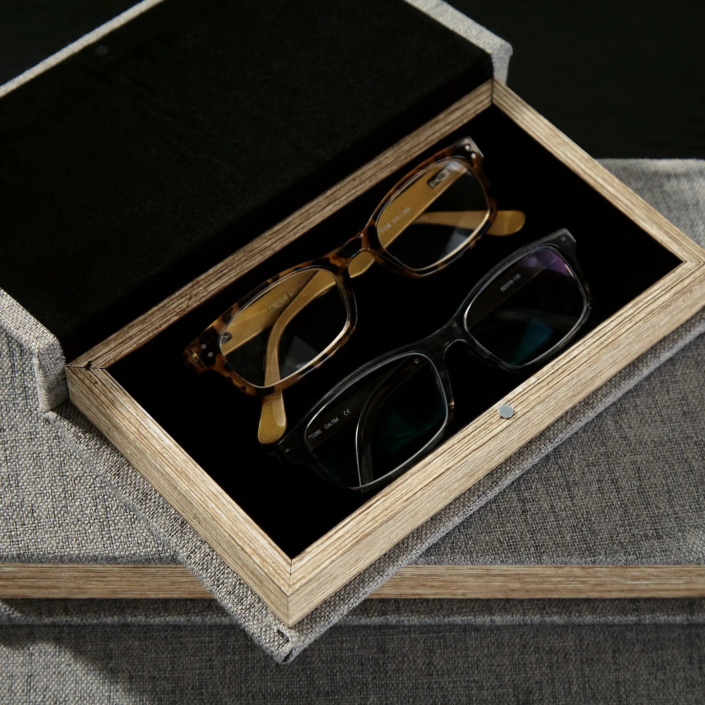 Jolina Linen Box Set of 3 Keepsake Boxes