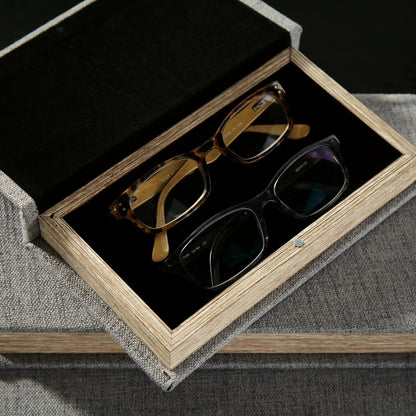 Jolina Linen Box Set of 3 Keepsake Boxes