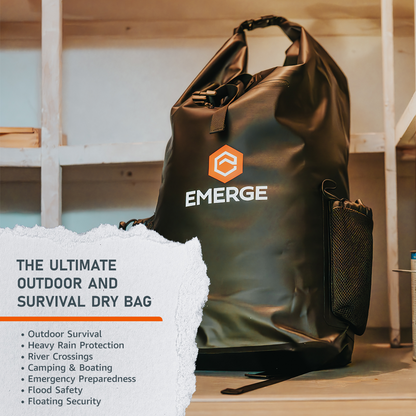 50L Heavy Duty Dry Bag w/ Straps - Black - Tampa Home & Garden Store