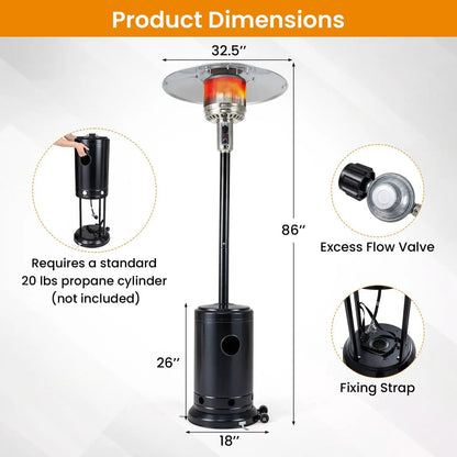 50 000 BTU Patio Heater with Stainless Burner