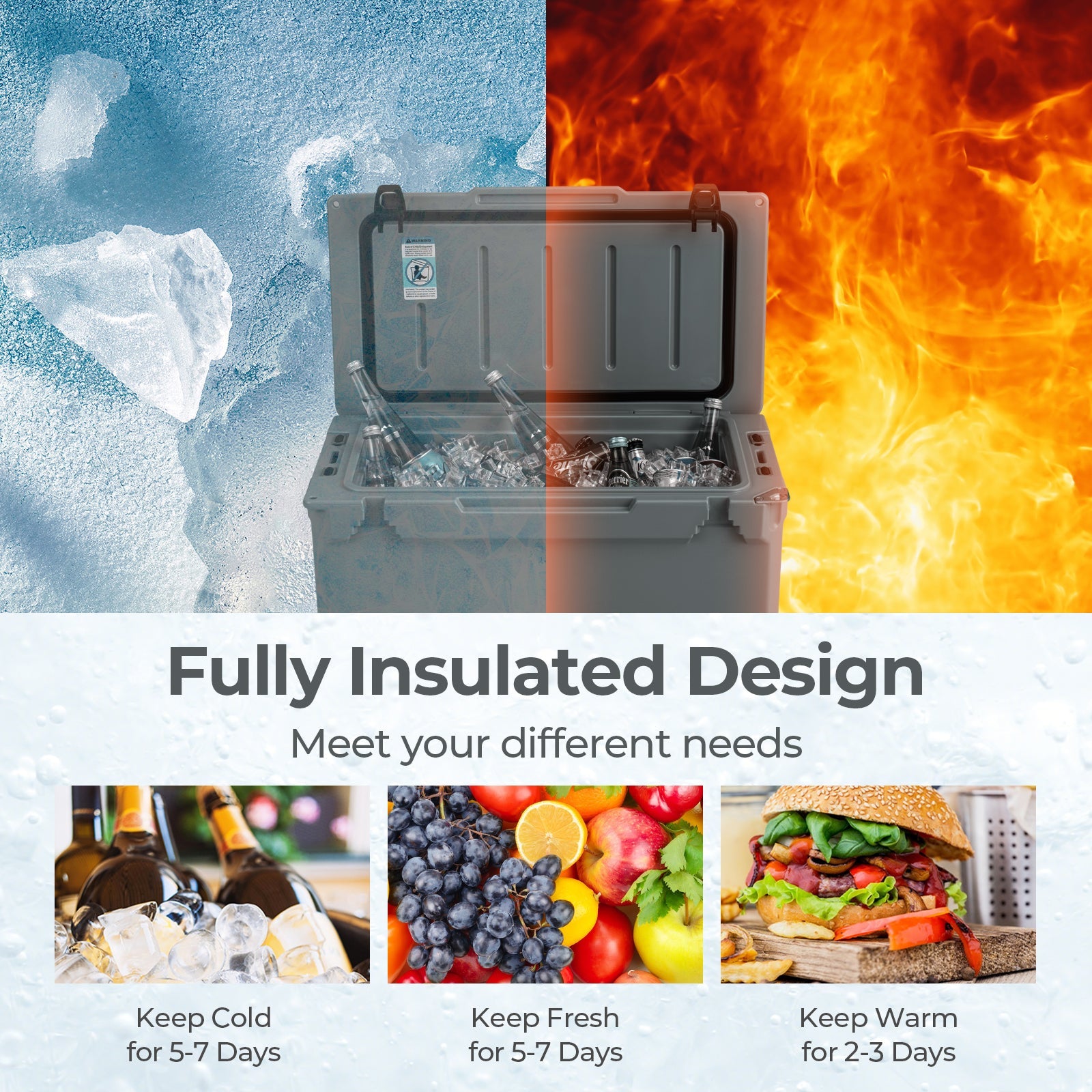 GemGear 50 QT Rotomolded Cooler with integrated cup holders, fully insulated on Tampa Home & Garden Store