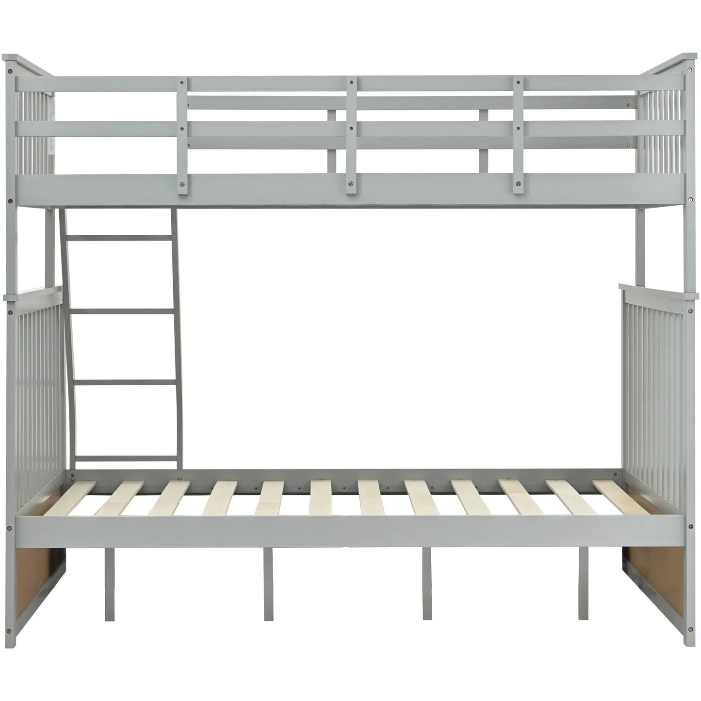 Sturdy Bunk Bed With Ladder and Guard Rails