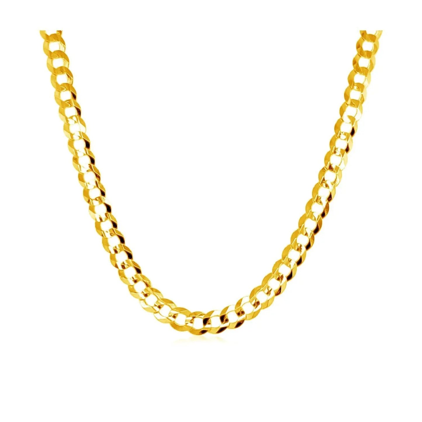 3.6mm 14k yellow gold solid curb chain necklace by Bids.com on Tampa Home & Garden Store