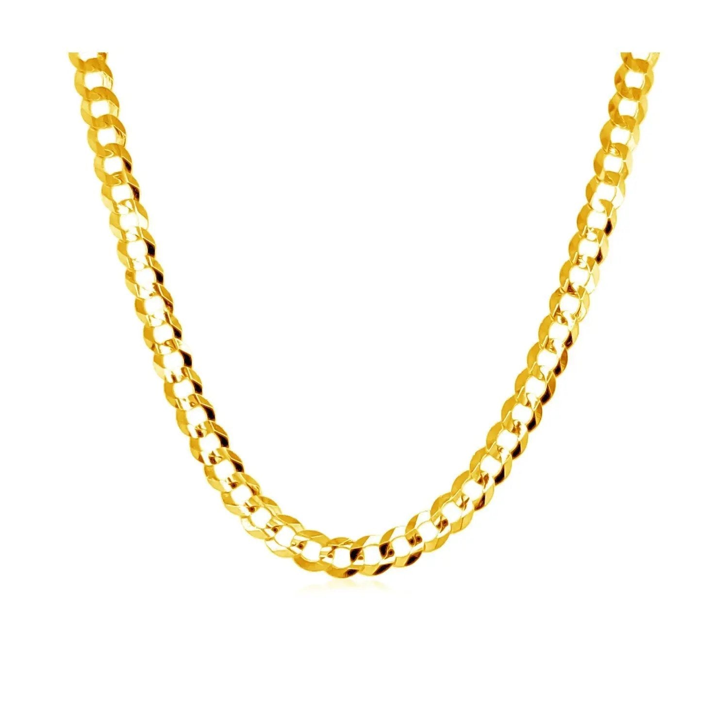 3.6mm 14k yellow gold solid curb chain necklace by Bids.com on Tampa Home & Garden Store