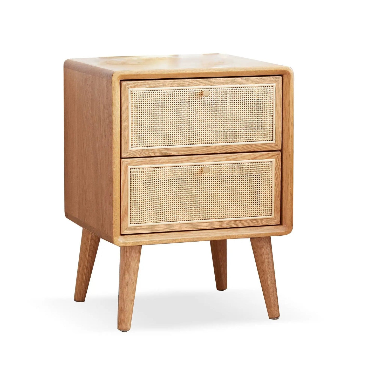 Bedside cabinet with cane-front drawers in natural European beech by Unique Piece Furniture on Tampa Home & Garden Store