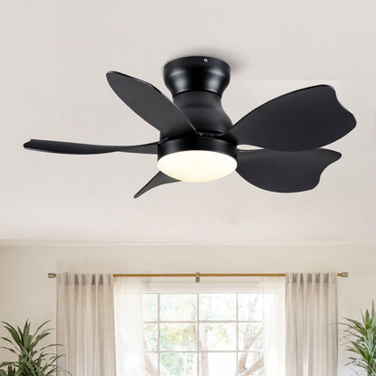 Low Profile Flush Mount Ceiling Fan With Light in matte black with integrated light on Tampa Home & Garden Store