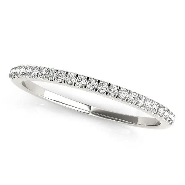 Ring, 14k white gold pavé diamond wedding band, 1/8 cttw, Bids.com on Tampa Home & Garden Store
